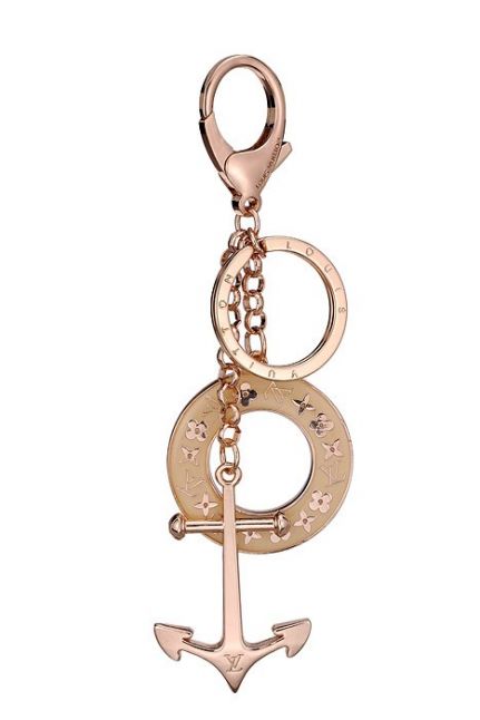 LV Women's Monogram Ring& Anchor Bag Charm Gold-plated Celebrities 
