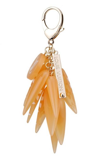 LV Monogram Orange Icicle gold-tone Key Chain Logo Decoration UK For Her