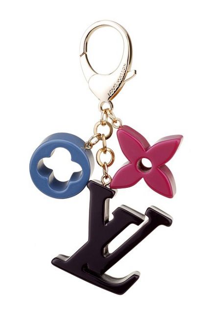 Louis Vuitton Blue-rosy-Black Classy Monogram Pendant Key Chain  Female U.S. E-shop