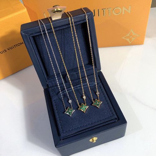 Classic Louis Vuitton Color Blossom Malachite Monogram BB Star Pendant Female Necklace Sterling Silver/Yellow Gold/Rose Gold Price UK
