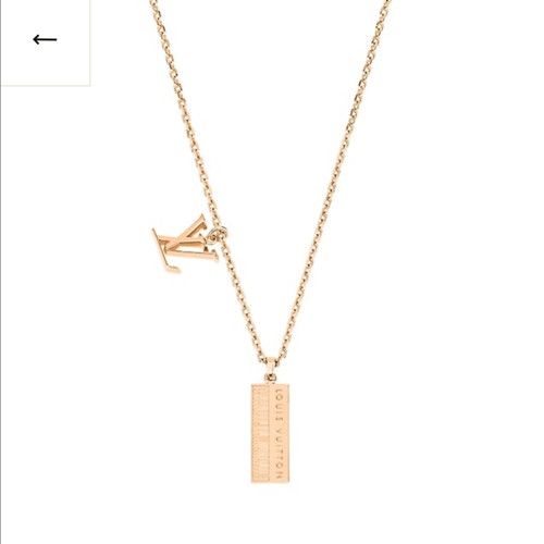 Unique Style Louis Vuitton Sound Keyboard LV Initials Charm Keyboard Pendant Rose Gold Necklace For Men Price Dubai