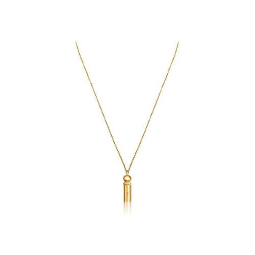 Spring Street Louis Vuitton LV & ME LETTER I LV Logo Cylinder Pendant Classic Yellow Gold Plated Necklace For Men M61064