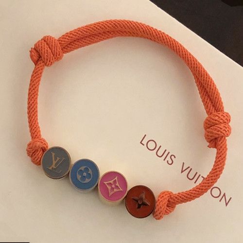 Most Popular Louis Vuitton LV Colors Beads Adjustable Rope Knot LV Logo Monogram Element pendant Unisex Bracelet