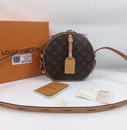  Louis Vuitton Boite Chapeau Souple MM Double Zipper Monogram Canvas Box Handle For Ladies M45647