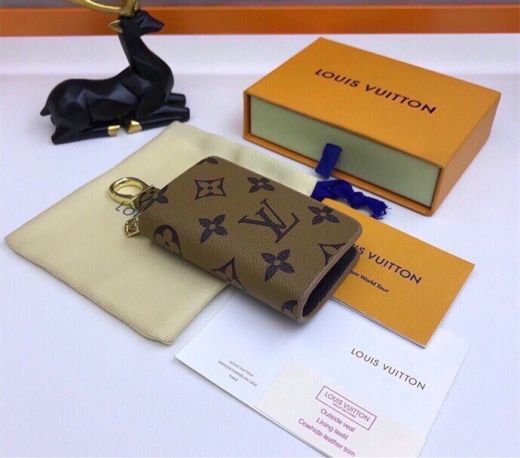  Louis Vuitton Classic Monogram & Damier Canvas Folding Zip Car Key Case/Coin Purse Unisex