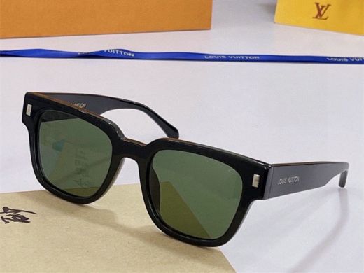 High - end Popular Unisex Preppy Style Green Lenses Black Frame - Super Value Knockoff Louis Vuitton Sunglasses