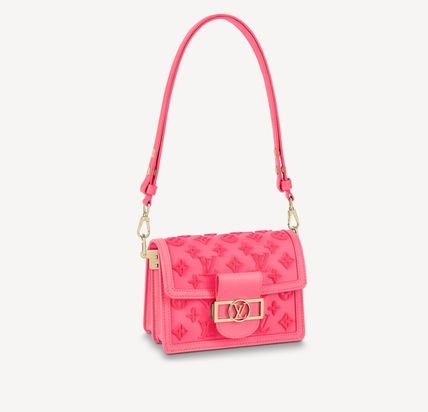  Low Price Fluo Pink Leather Tufted Monogram Motif Pattern Two Compartments Dauphine - Louis Vuitton  Female Mini Crossbody Bag M20747
