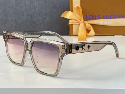 Avant-garde Design Colorless Transparent Frame Purple Gradient Square Lenses -  Louis Vuitton Monogram Sunglasses