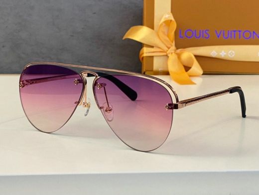 Female Special Arch Shaped Long Bridges Design Monogram Frame Z1044W -  Louis Vuitton Grease Aubergine Gradient Sunglasses