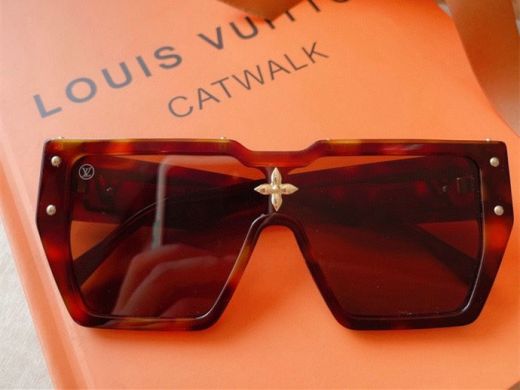 Tortoiseshell Frame & Temples Gold Rivets Decorated Orange Lenses - High-End  Louis Vuitton Monogram Flower Sunglasses