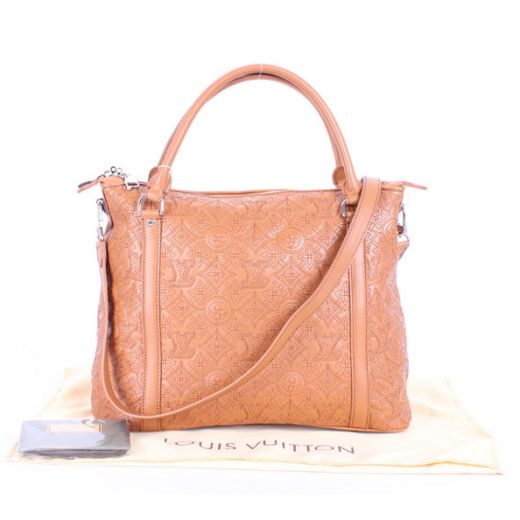 Louis Vuitton Antheia Romantic Sewing Pattern Style Silver Hardware Womens Orange 2way Shoulder Bag  