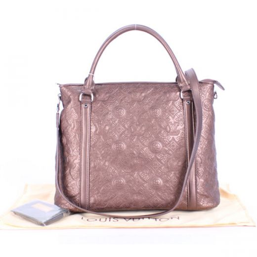Sweet Style Louis Vuitton Antheia 2way Silver Hardware Sewing Line Detail Female Brown Leather Crossbody Bag 