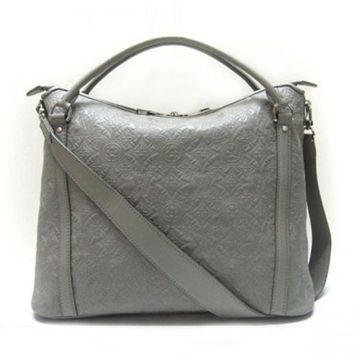 Louis Vuitton Antheia Monogram Motif Curved Top Double Handles Grey Leather 2way Ladies Shoulder Bag Online