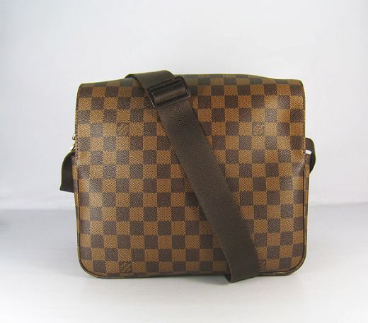 Louis Vuitton Male Damier Canvas Medium Cross-body Bag Golden Charms Good Reviews