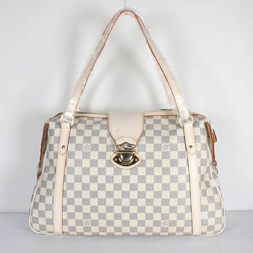Vogue 2019 LV  Damier Canvas Azur Checkered-Pattern Flip Bag Gold Hardware Good Price