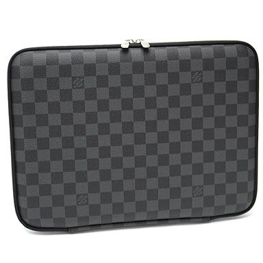 Chic LV Damier Canvas Timeless Grey Computer Bag Silvery Around Zip Online shop