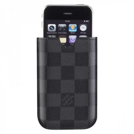 LV Copy Damier Canvas Checkered-quilted Phone Protecting Bag Top Sale Open Design