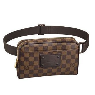 LV Vogue Damier Canvas Brown Unisex Waist Strap Zippy Bag Hot Sale Belt Bag