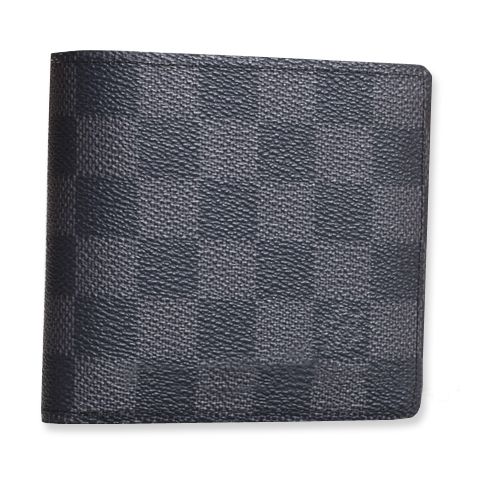 Louis Vuitton Damier Canvas 2-Folding Card Case Grey Plaid Celebrity Style UK