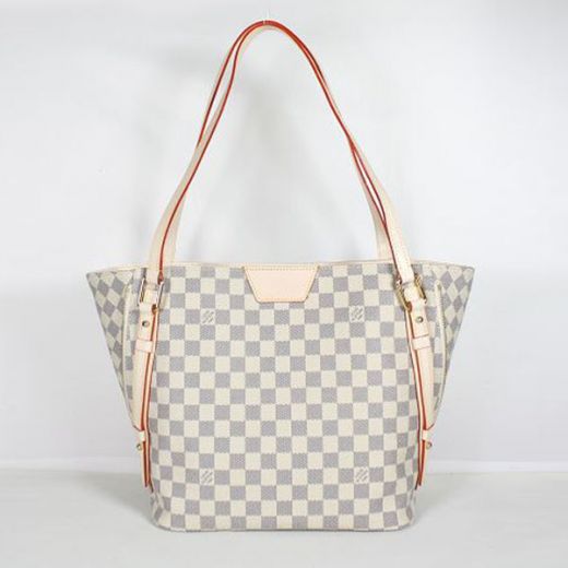 Timeless Copy Louis Vuitton  Damier Canvas Azur-color Shoulder Bag Celebrity Checkered-design