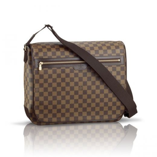 Louis Vuitton Damier Yellow Gold Zipper Pocket Brown Canvas 2way Flap Messenger Bag For Mens 