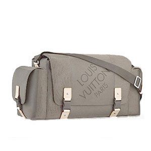 Fashion Louis Vuitton Damier Geant Double Flap Pocket Paris Pattern Khaki Canvas Unisex Travel Bag Online