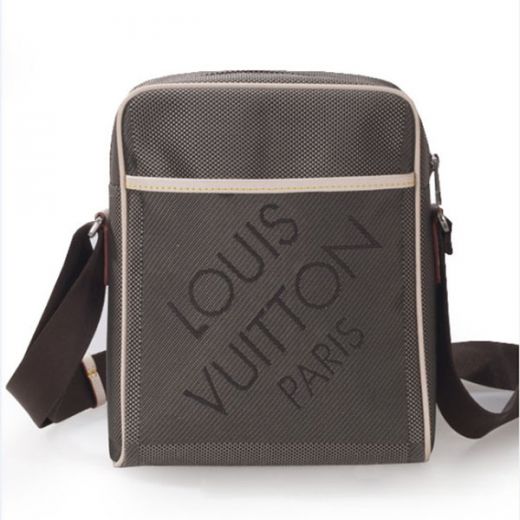 Spring New Arrival  Louis Vuitton Damier Geant Unisex Khaki Canvas Briefcase Silver Zipper Messenger Bag 