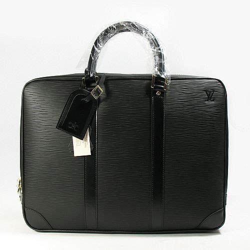 Spring Louis Vuitton Epi Leather Silver Hardware Toron Handles Unisex Black Messenger Bag For Travel 