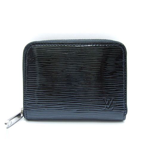 Women's Latest Louis Vuitton Epi Leather Two Compartments Logo Pattern Black Short Zipper Wallet For Discount 