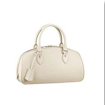 Good Reviews Louis Vuitton Epi Leather Archy Top Rounded Handles Ladies Silver Zipper White 2way Bag 