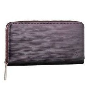 Latest Louis Vuitton Epi Leather Silver Zipper Coin Purse Purple Long Wallet For Womens Price List