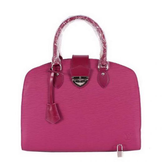 Low Price Louis Vuitton Epi Leather Narrow Slip-over Flap Silver Zipper Pink Tote Bag For Womens 