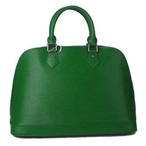 Summer New Design Louis Vuitton Alma Silver Hardware Green Epi Leather Tote Bag In HK 