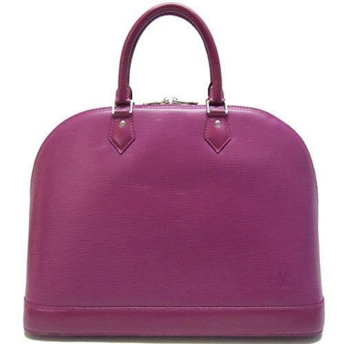 High End Louis Vuitton Alma Womens Epi Leather Silver Zipper Top Pink Cow Leather Tote Bag Online