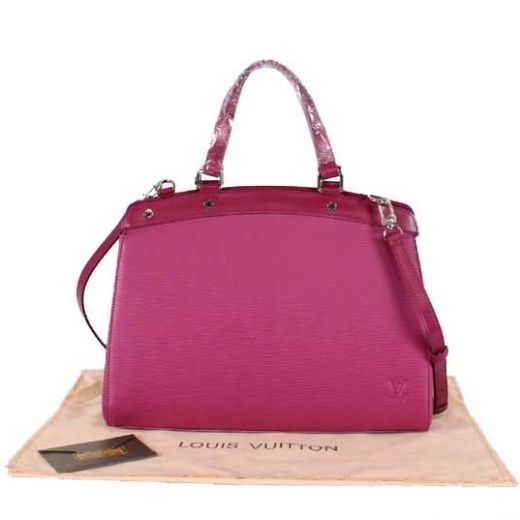 Fashion Good Gifts Rose Red Louis Vuitton Brea EPI Leather Handbags Silver Plated Hardware Best Price For Ladies