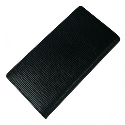 2022 Top Sale Louis Vuitton Epi Leather 6 Card Slots Black Cow Leather Womens Long Bi-fold Wallet 