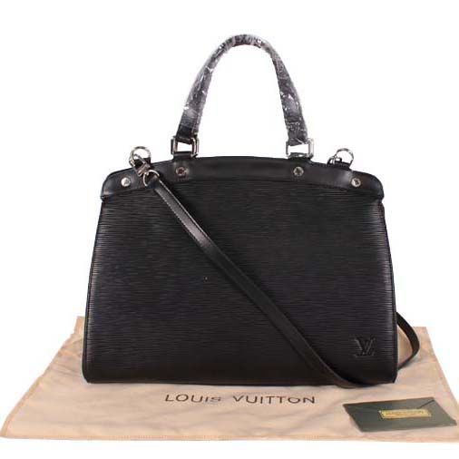  Louis Vuitton Brea Epi Leather Flat Top Handles Silver Zipper Top Ladies Tote Bag For Discount 