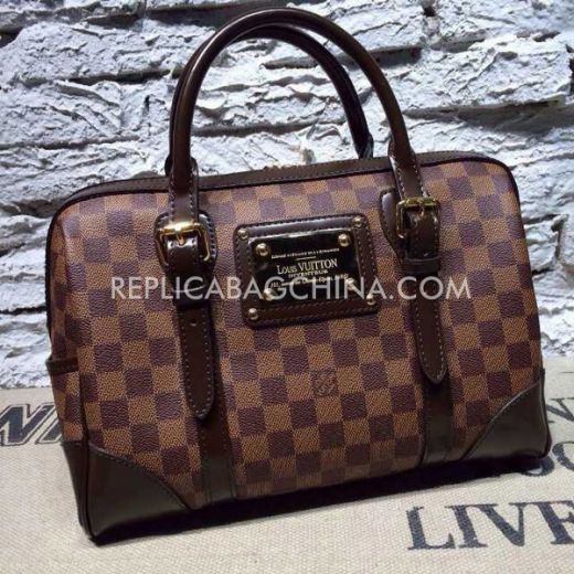  Louis Vuitton Monogram Buckle Design Adjustable Top Handle Ladies Brown Boston Bag For Sale
