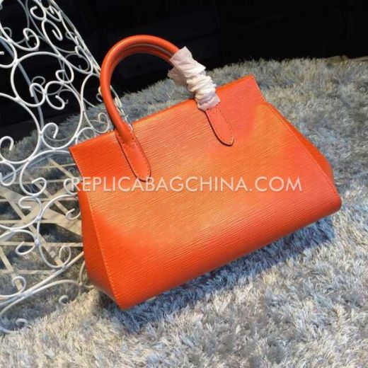 Best Louis Vuitton Marly Orange Epi Calfskin Leather Rounded Handles High-end Shoulder Bag For Womens