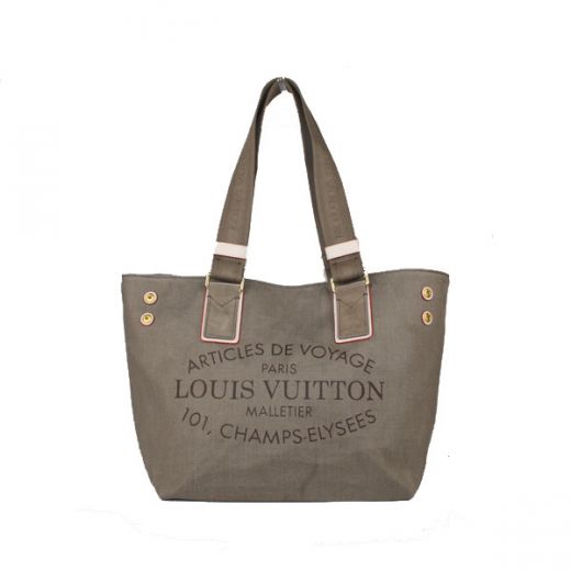 Latest Louis Vuitton Monogram Denim Fashion Logo Pattern Khaki Canvas Cabas Ladies Tote Bag 