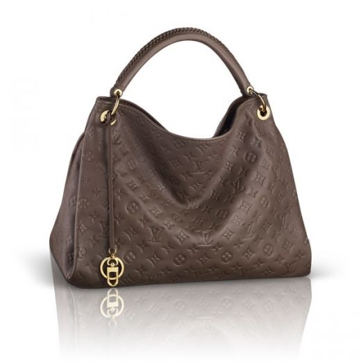 Women's Louis Vuitton Monogram Empreinte Rounded Top Handle Womens Brown Cow Leather  Shoulder Bag