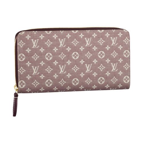 New Style Louis Vuitton Monogram Idylle Pink Canvas Ladies Long Yellow Gold Zipper Wallet Online 