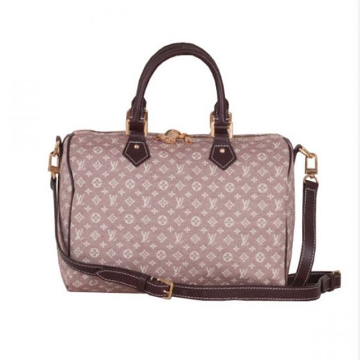  Louis Vuitton Monogram Idylle Coffee Leather Detail Brass Shoulder Pull Zipper Ladies Brown 2way Bag 