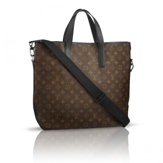 Good Price Louis Vuitton Monogram Macassar Black Edging Detail & Handles Womens Brown Leather Tote Bag 