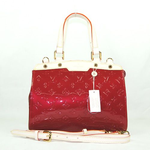 2022 Louis Vuitton Red Monogram Vernis Chic Cross-body Bag White Tote&Strap Casual Style