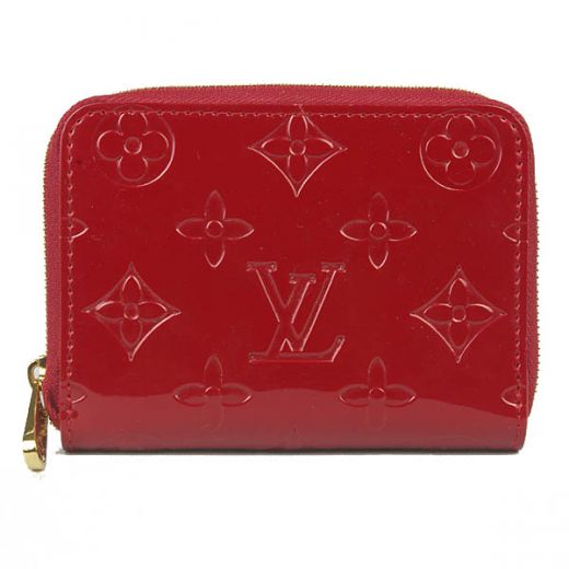Louis Vuitton Copy  Red Monogram Vernis Coin Bag Top Sale Around zip Trend