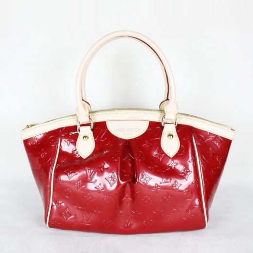 Hot-sell Louis Vuitton 2-tone Casual Style Monogram Vernis Red Patent Leather Satchel Bag Wife Gift UK