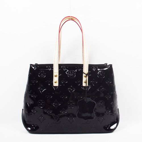 Fashionable LV  Monogram Vernis Beige Belt Classic Black Shopping Bag Birthday Gift 