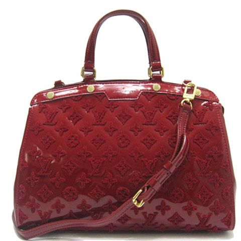 Vintage Louis Vuitton Monogram Vernis Tri-Usage Satchel Bag Red Shoulder Strap Crossbody Bag For Ladies