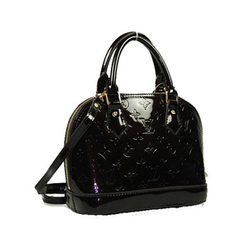 Cheap Fashion Louis Vuitton Alma Monogram Vernis Stylish Coffee Tote Shoulder-Bag Trendy
